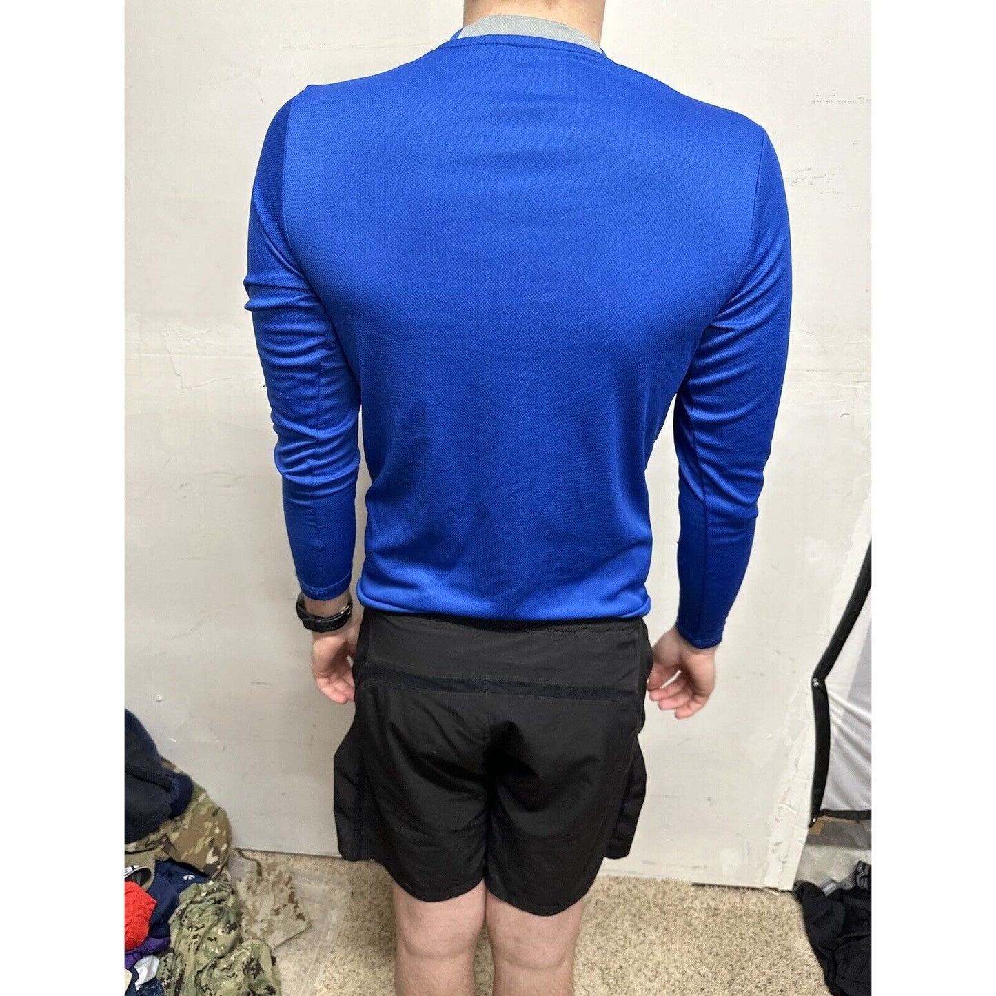 Men’s Blue USAFA Small Falcons Long Sleeve Air Force Pullover Shirt