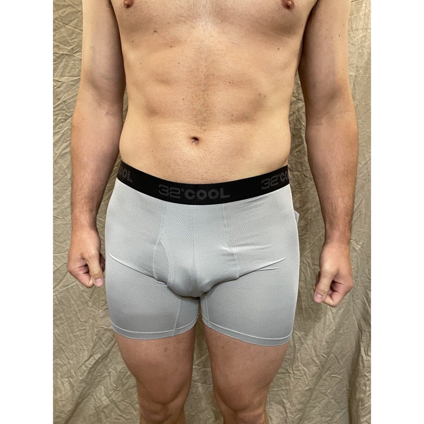 men's Icy Grey 32 degrees cool compression boxer brief Medium