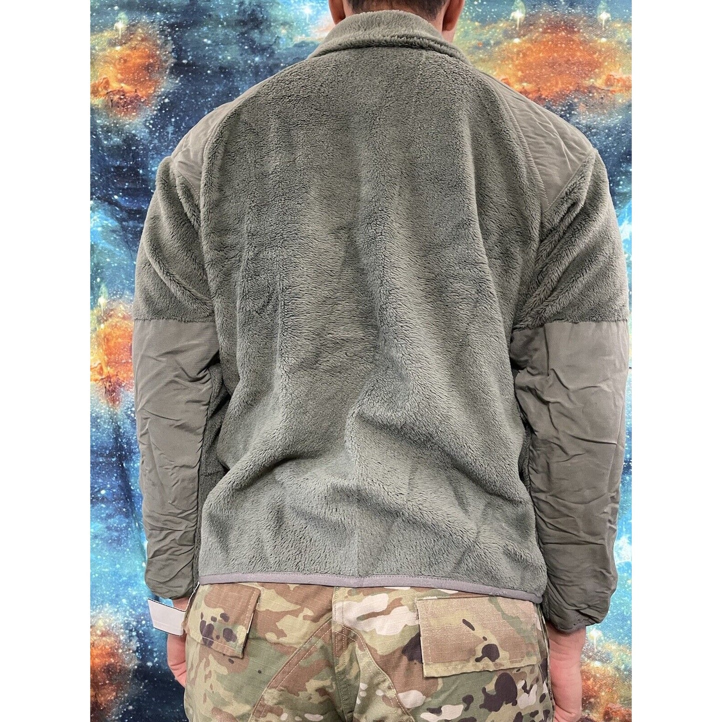 Men’s Small Short Sage Green Fleece Zip Jacket Cold Weather Gen III