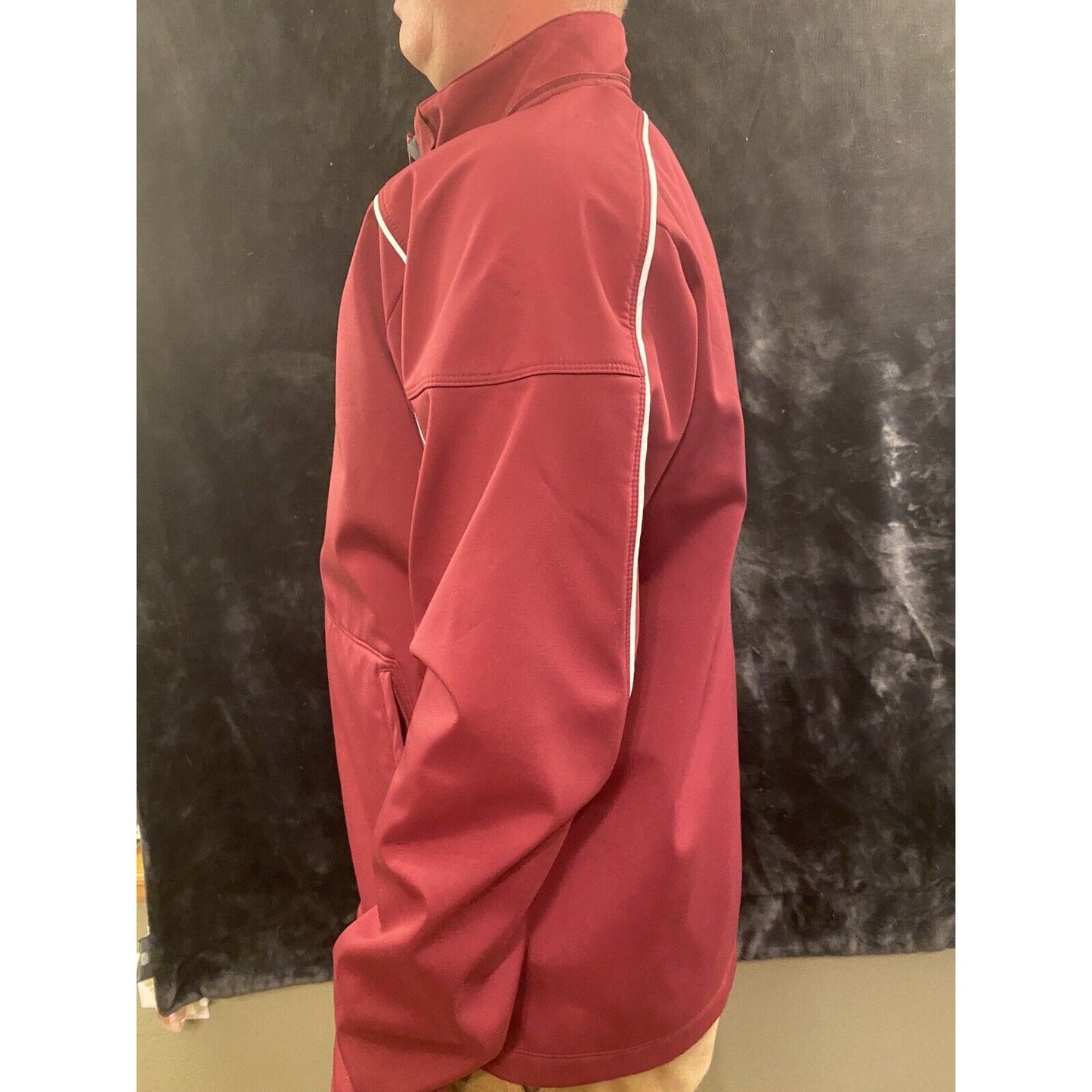 NIKE Team Nike Thick Fleece Lined Coat Jacket Maroon Warrior Games Men’s Large