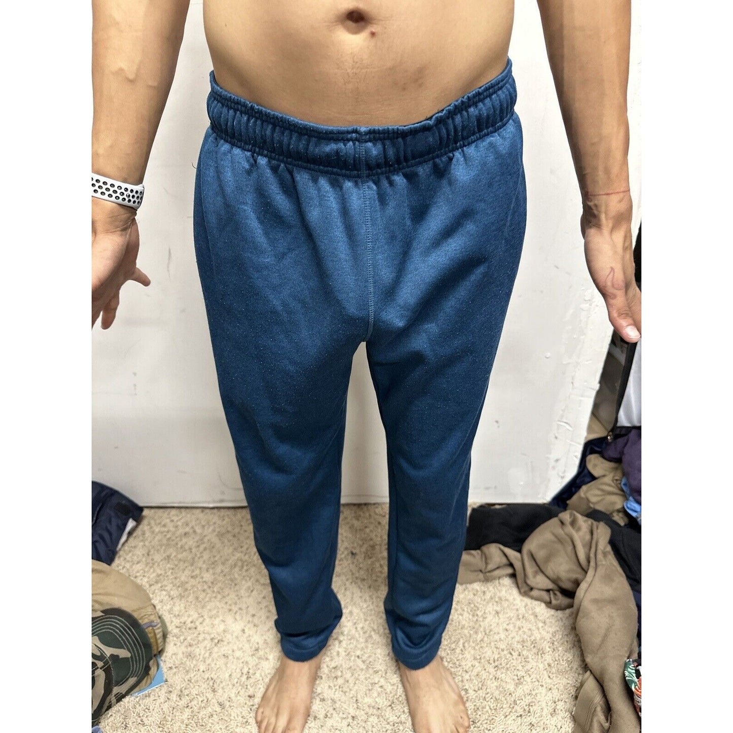 Men’s Russell Small Dri Power Blue Sweatpants With Pockets