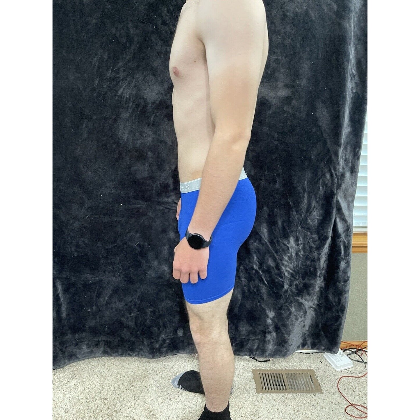 Men’s Royal Blue Medium Hanes Boxer Briefs New