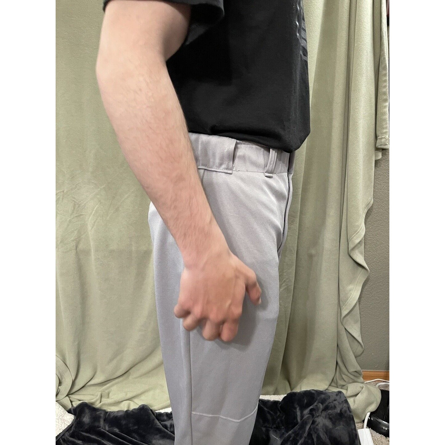 Rawlings Men's Semi-Relaxed Baseball Pants SZ Medium Grey