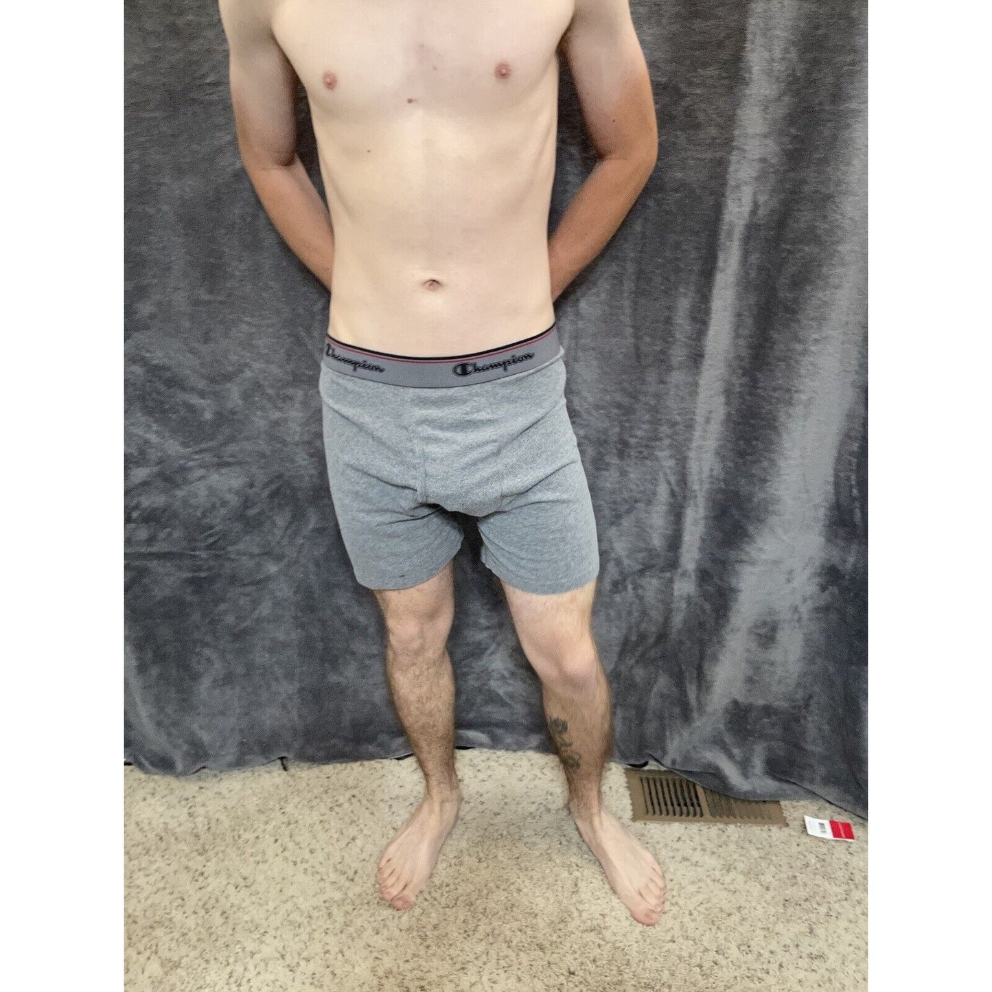 men's gray champion XL boxer briefs classic 5% spandex