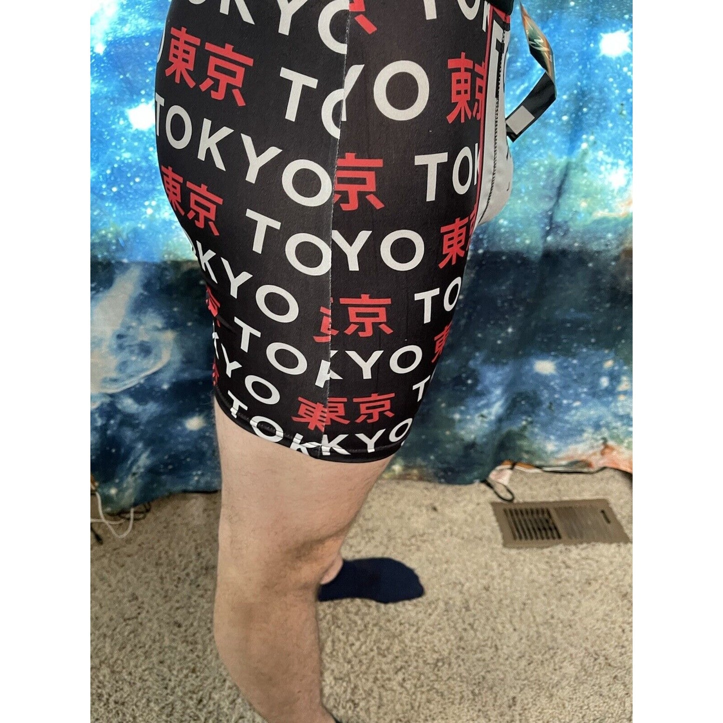 Men's Large Fresh Supply Tokyo white compression shorts