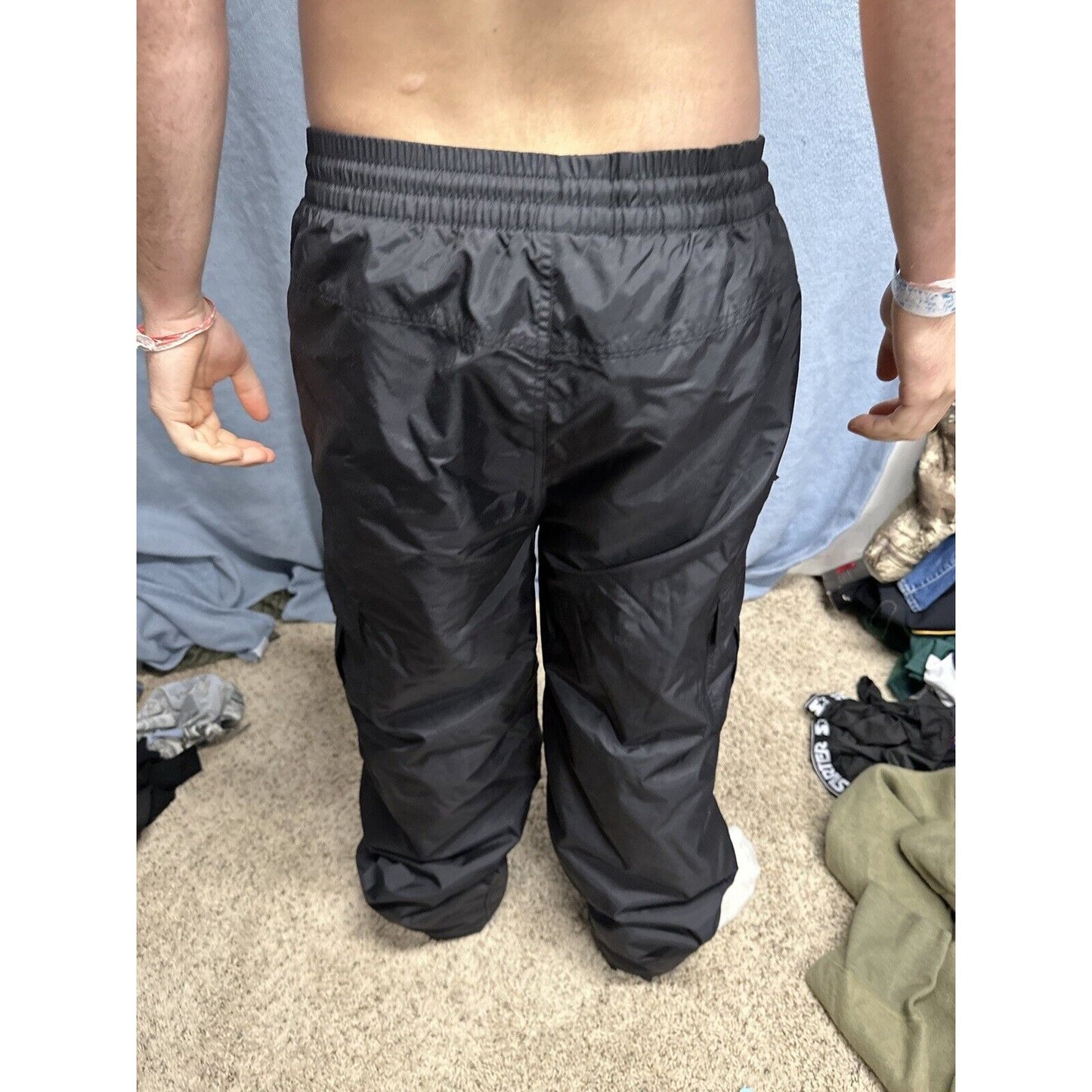 Men’s Black Sports Essentials Large Nylon Snow Pants