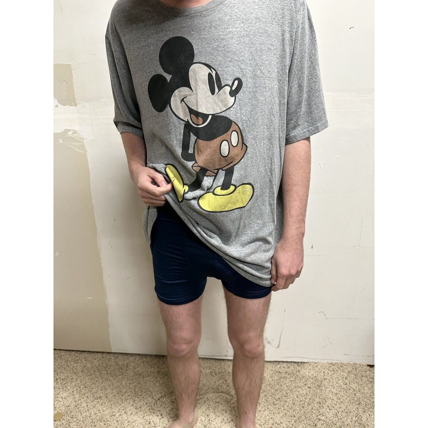 men’s 3XL disney gray short sleeve tshirt mickey mouse