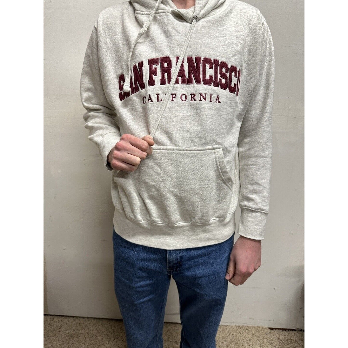 men’s city wear SF san francisco california hoodie white
