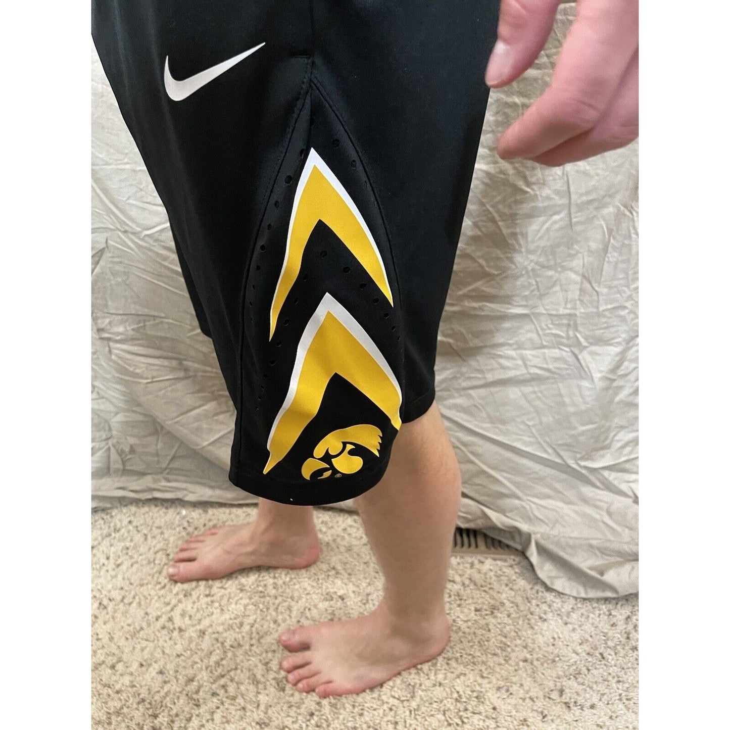 men's black nike dri-fit medium iowa shorts