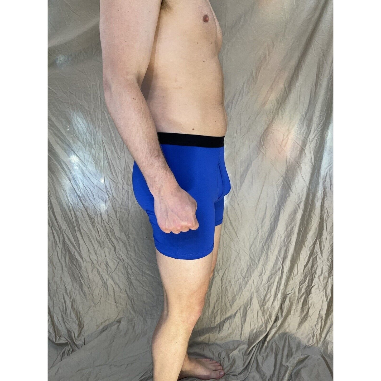 men's blue innersy weekly medium 5% spandex boxer brief
