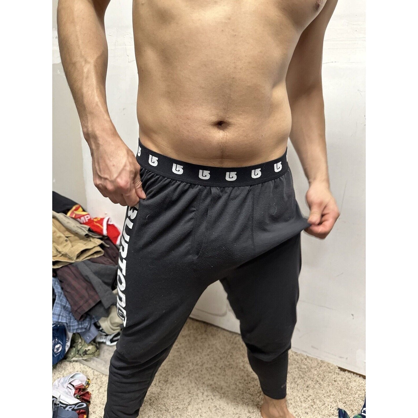 Men’s Black Burton Dry ride Small Thermal Sweatpants