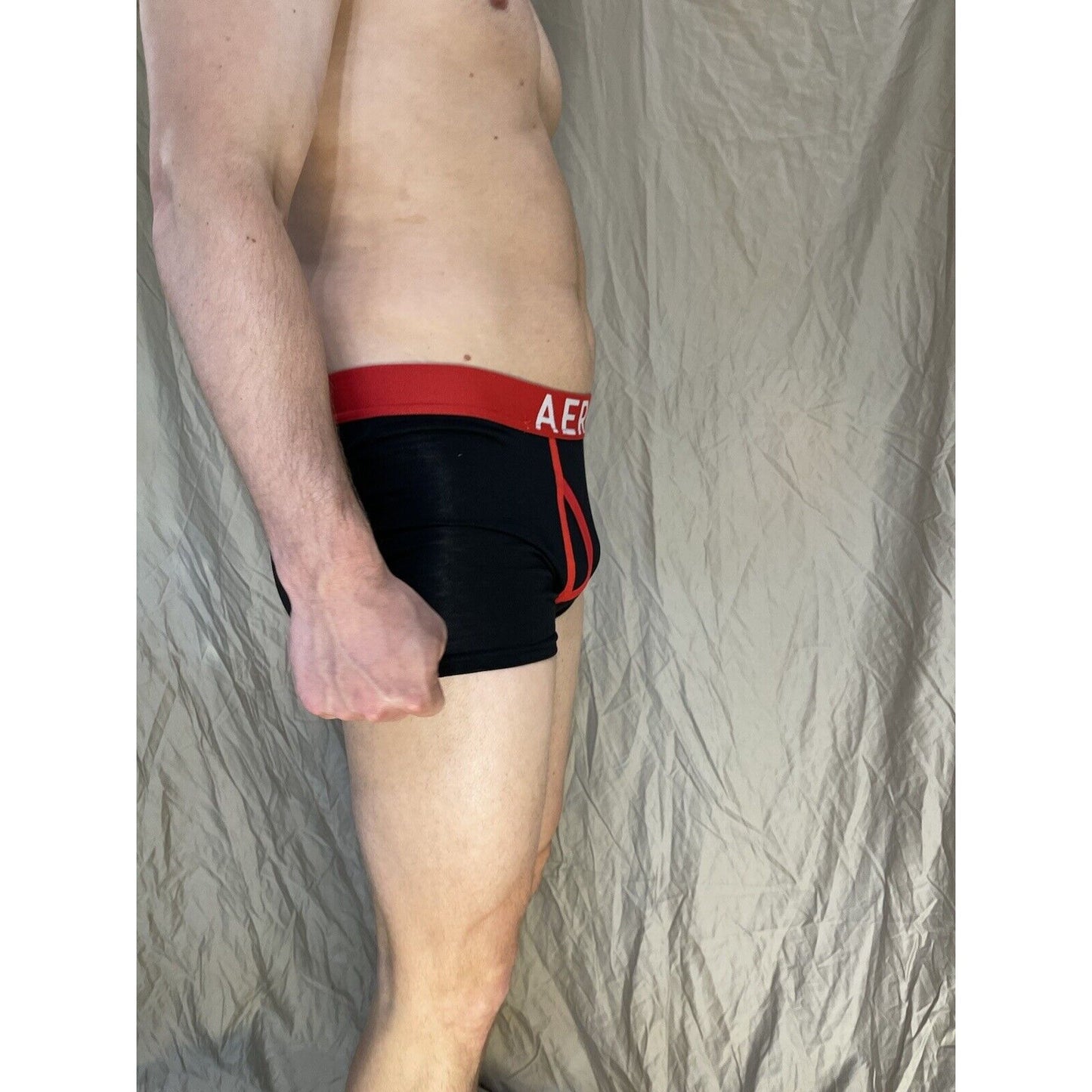 men's aero aeropostale Black With red Band boxer brief