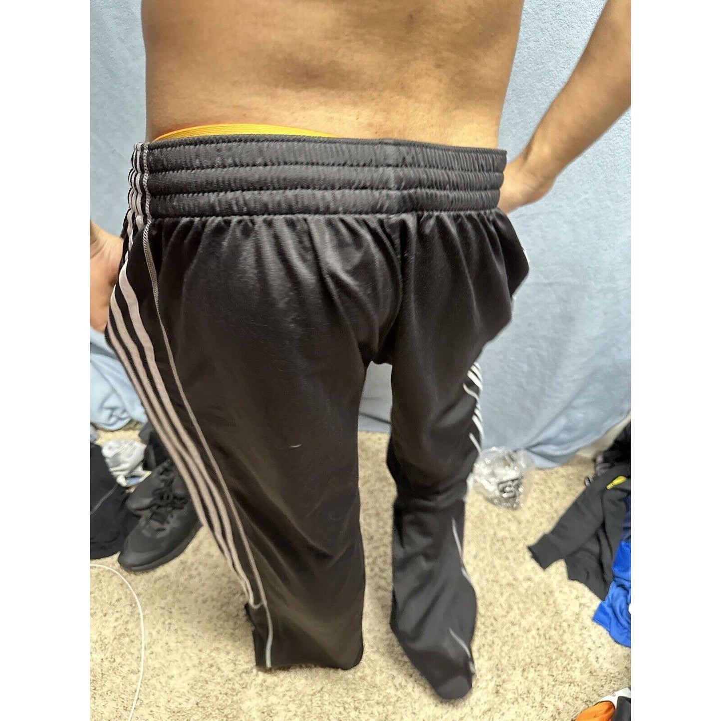 Men’s Black Adidas UVU Wrestling Sweat Pants Size XL Black