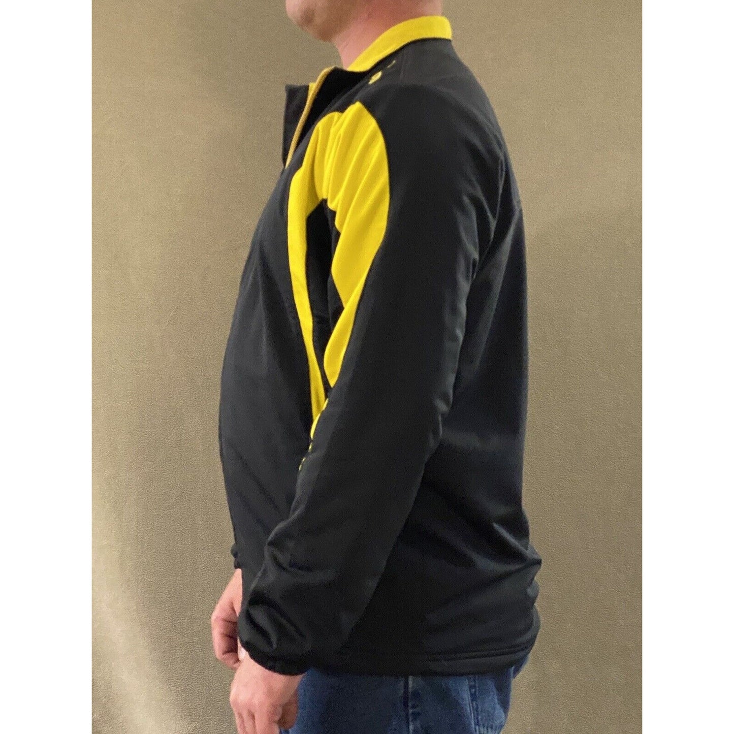 Wilson Men’s Large Black Yellow Mesh Polyester Full-zip Jacket