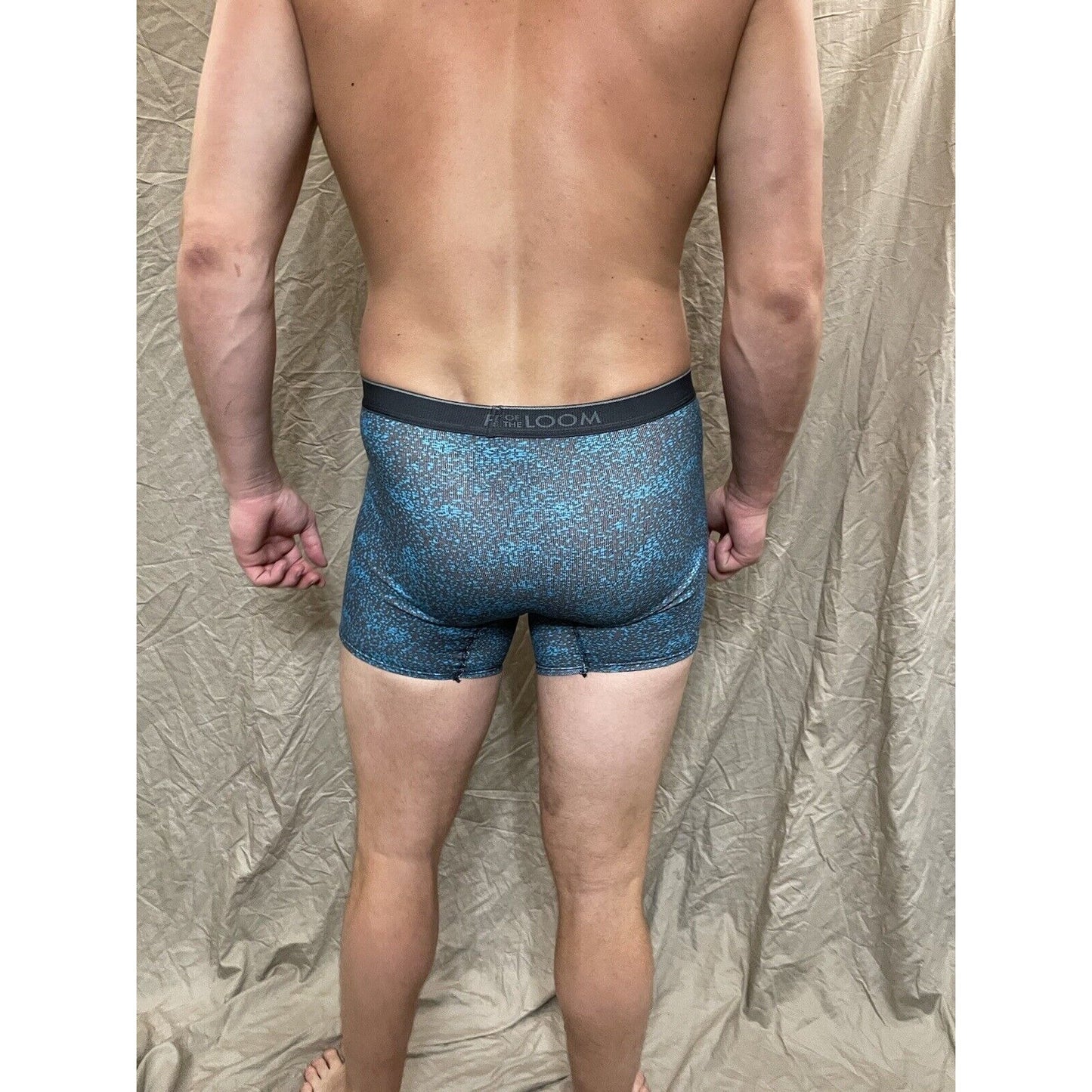 men's fruit of the loom green and gray small boxer brief