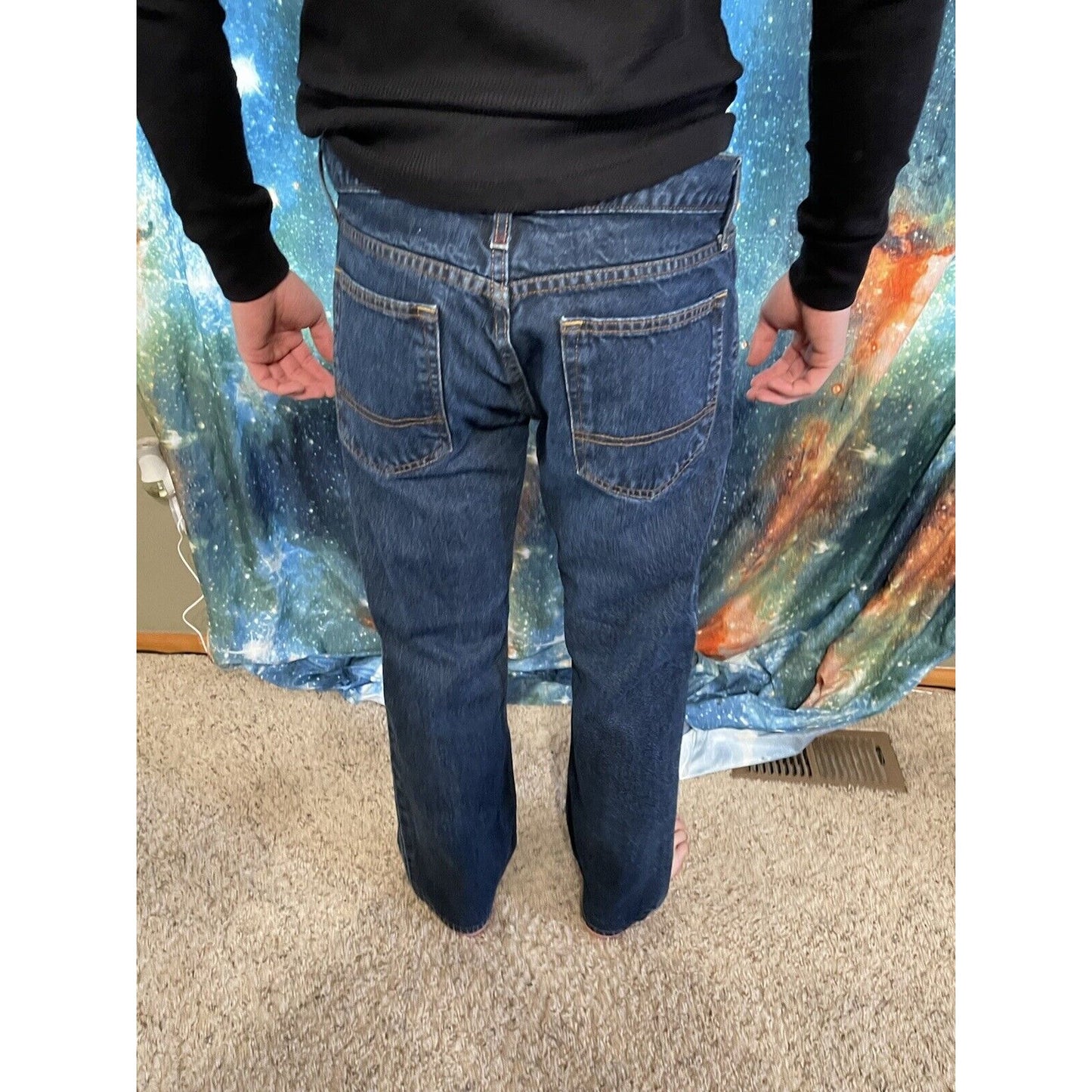 Arizona Jean Co. Men's Original Straight Dark Wash Denim Jeans Size 29x34