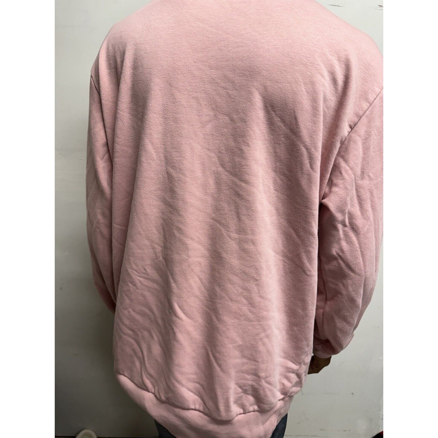 Men’s Pink Adidas Large Pullover Sweatshirt Long Sleeve