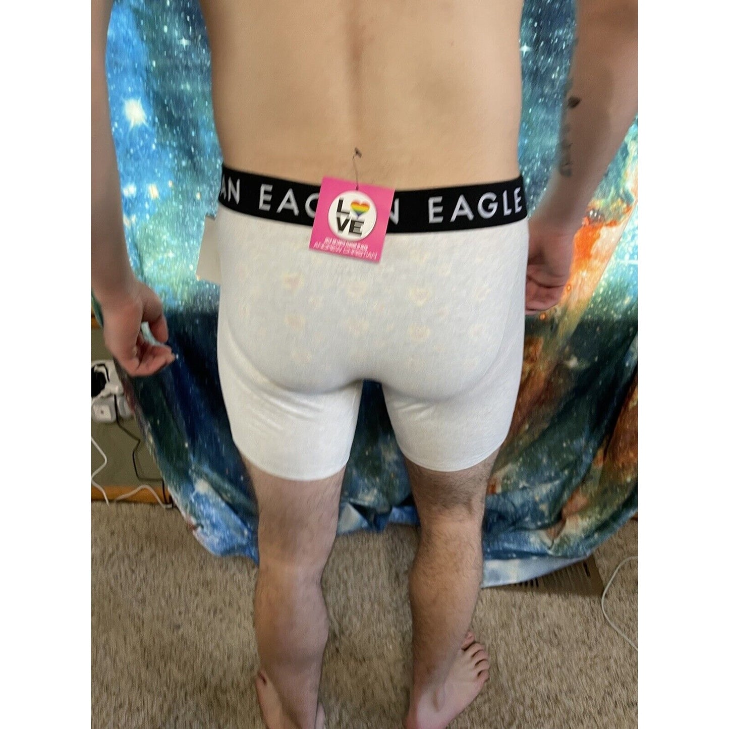 men's american eagle white compression shorts large New And Unworn