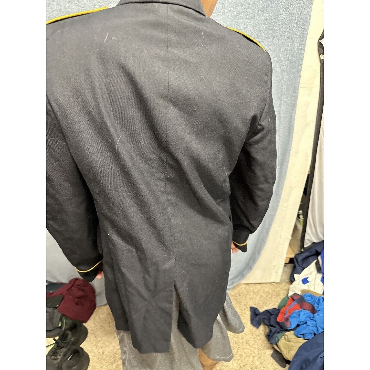 Men’s Army Coat Army Blue 450 Poly Wool 38L C Uniform Coat Top