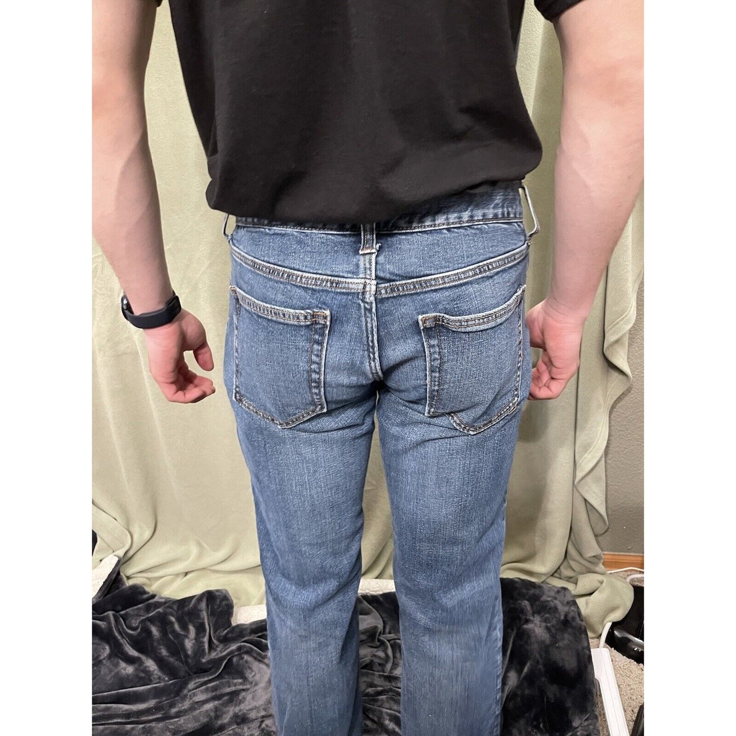 Old Navy Blue Loose Fit Ample Jeans Mens Size 30 X 30