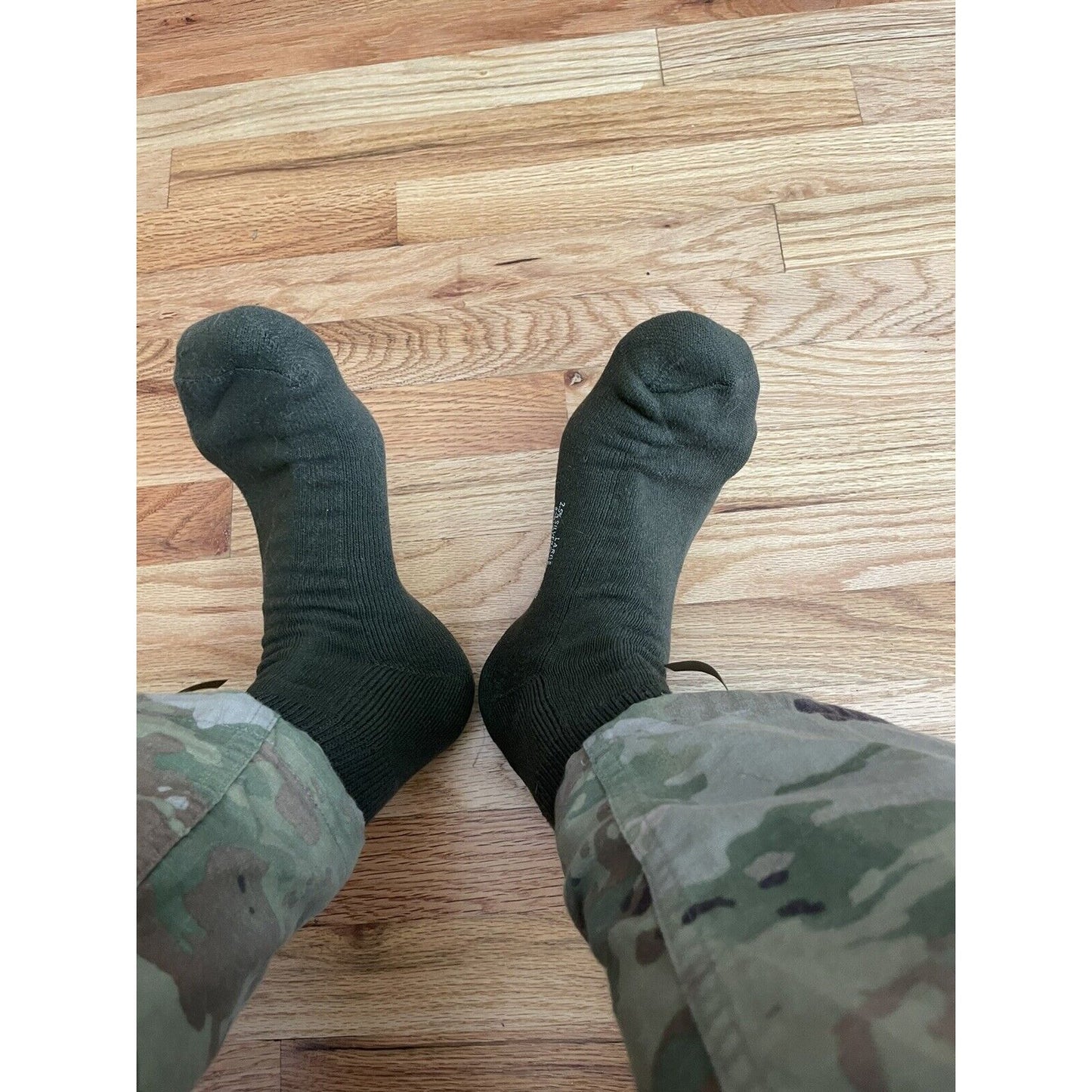 Military Defense Logistics Agency Boot socks L Olive Green 80% cotton18% nylon