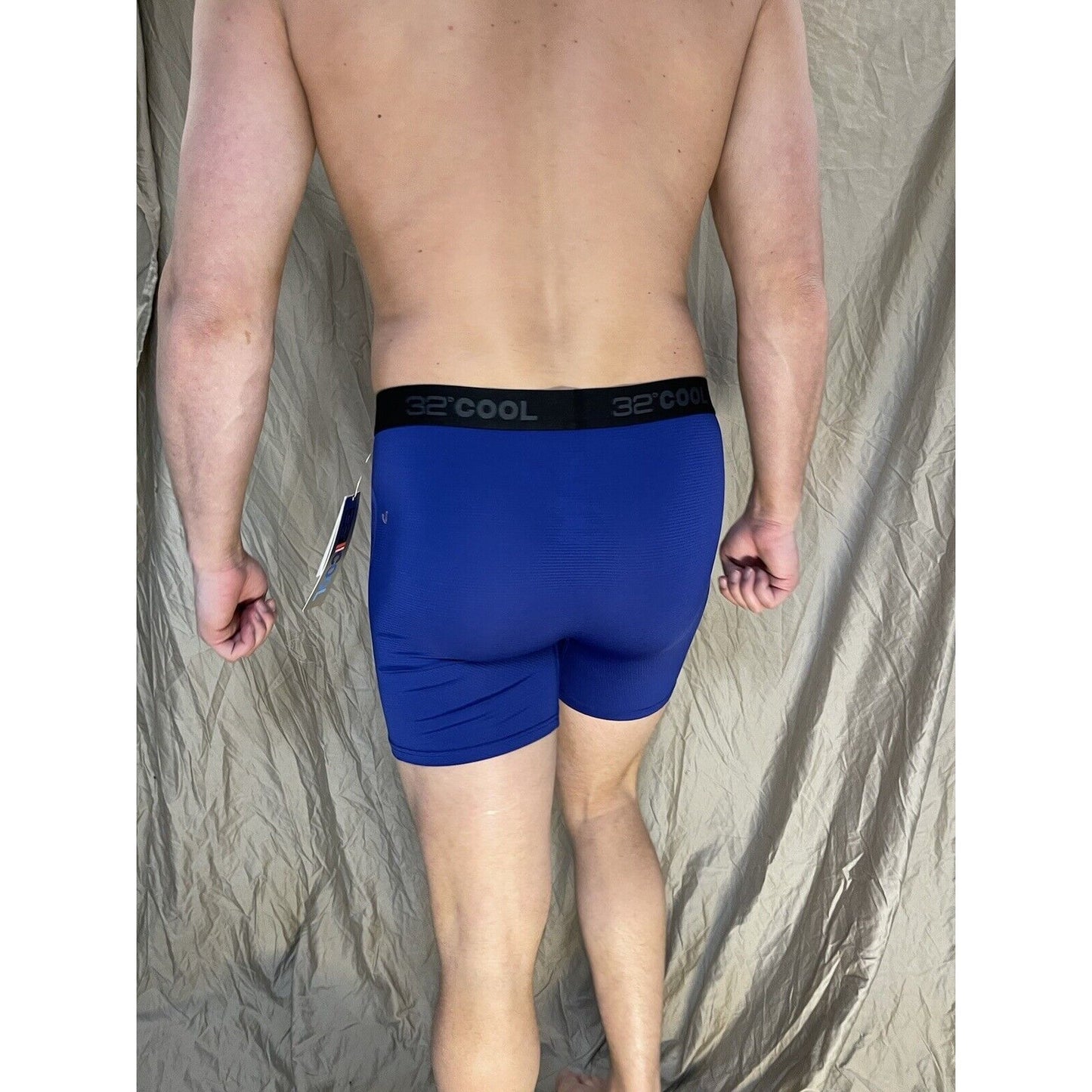32 Degrees Cool, Mesh Boxer Brief, Performance Wicking Fly Medium Blue