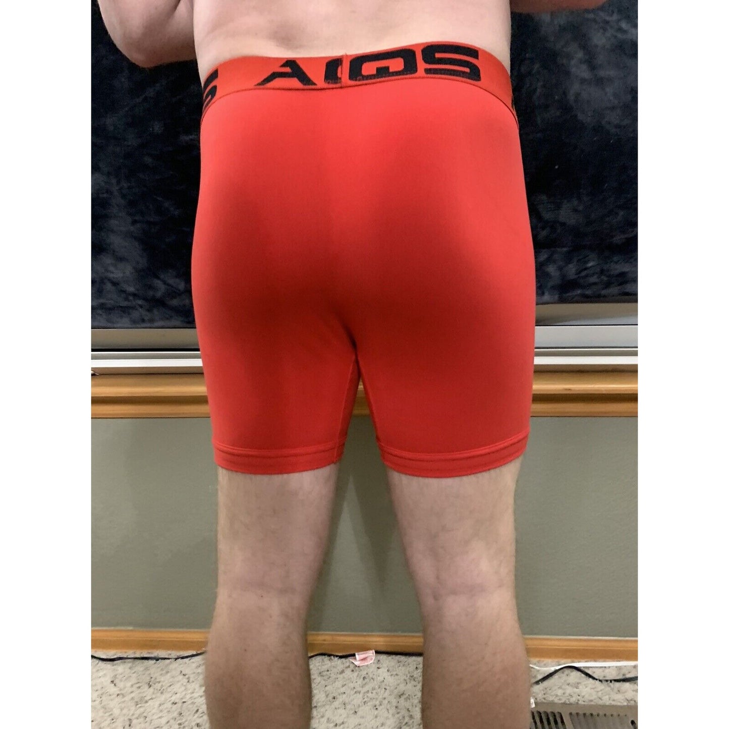 AQS Men’s XL Red Boxer Briefs Poly Lycra