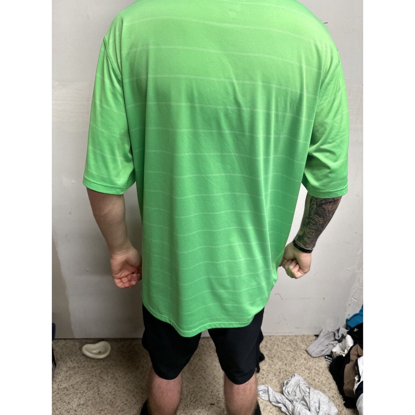Men’s Lime Green Dri-fit Nike Polo Shirt Large