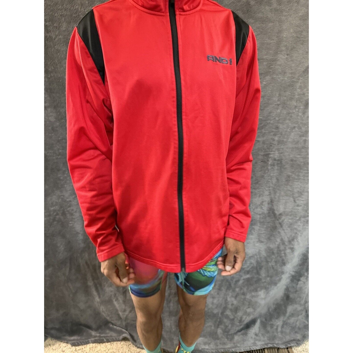 Men’s Red Full Zip AND1 Large Jacket