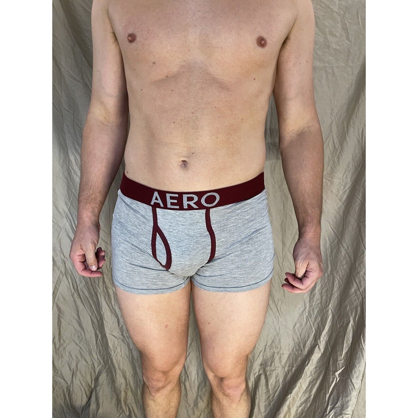 men's aero aeropostale Gray boxer brief