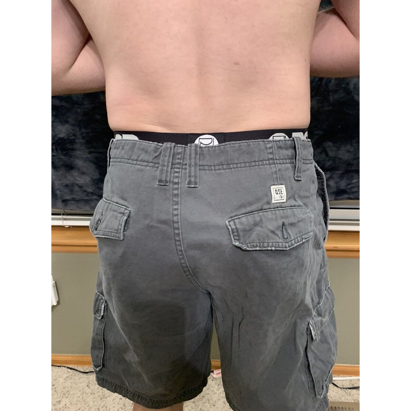 Quick Silver Men's Size 34 Gray Rugged Cargo Shorts