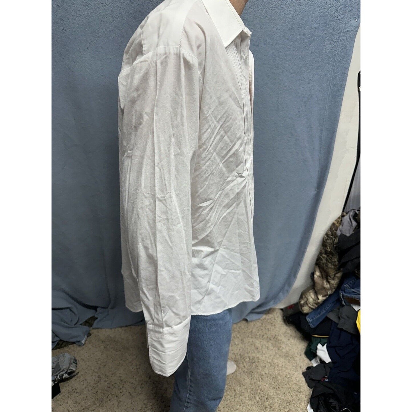 Air Force White Mess Dress Aetna Shirt 17 / 35 Long Sleeve Uniform