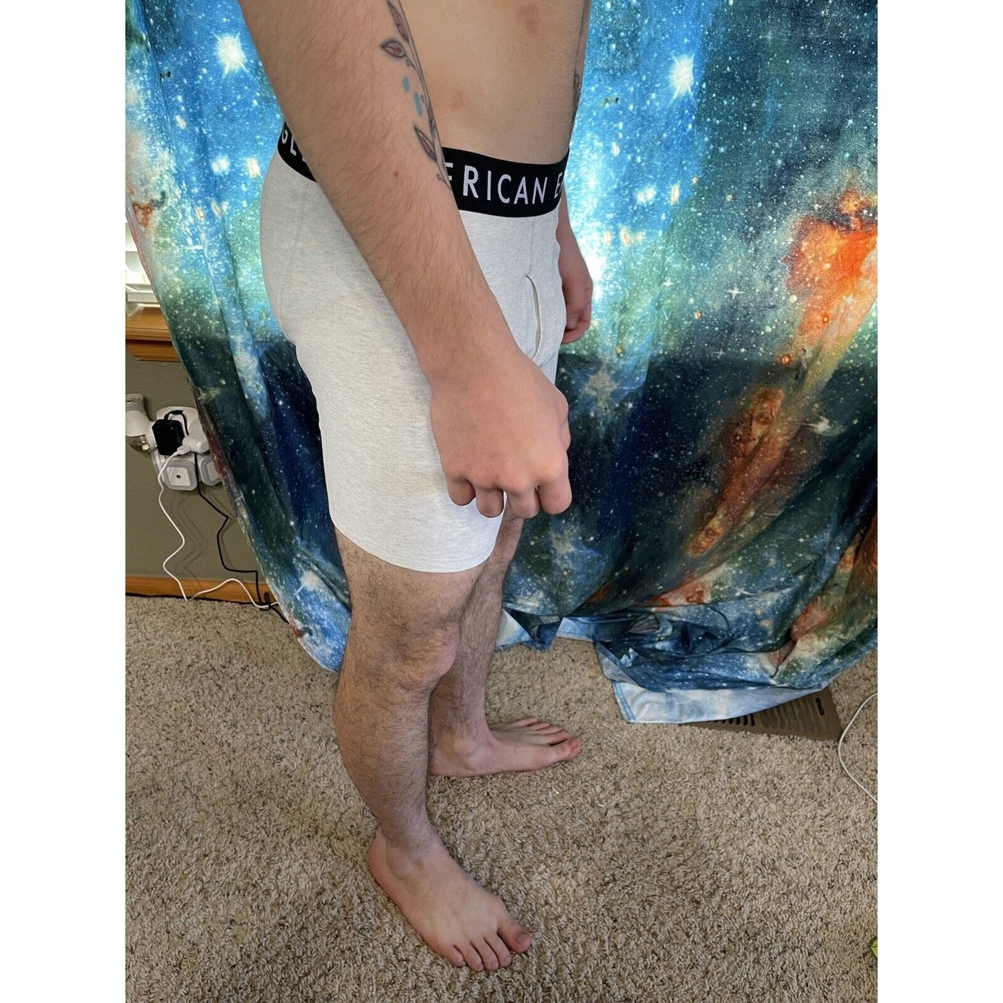 men's american eagle white compression shorts large New And Unworn