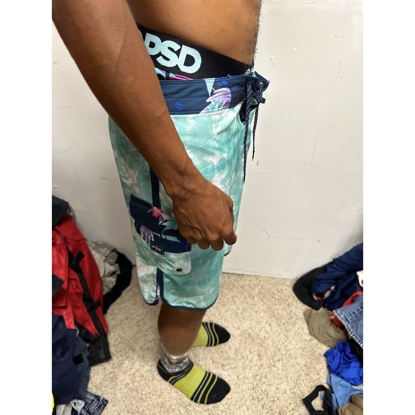 Men’s Billabong Size 31 Recycler 73 Pro Swim Trunks Green Board Shorts