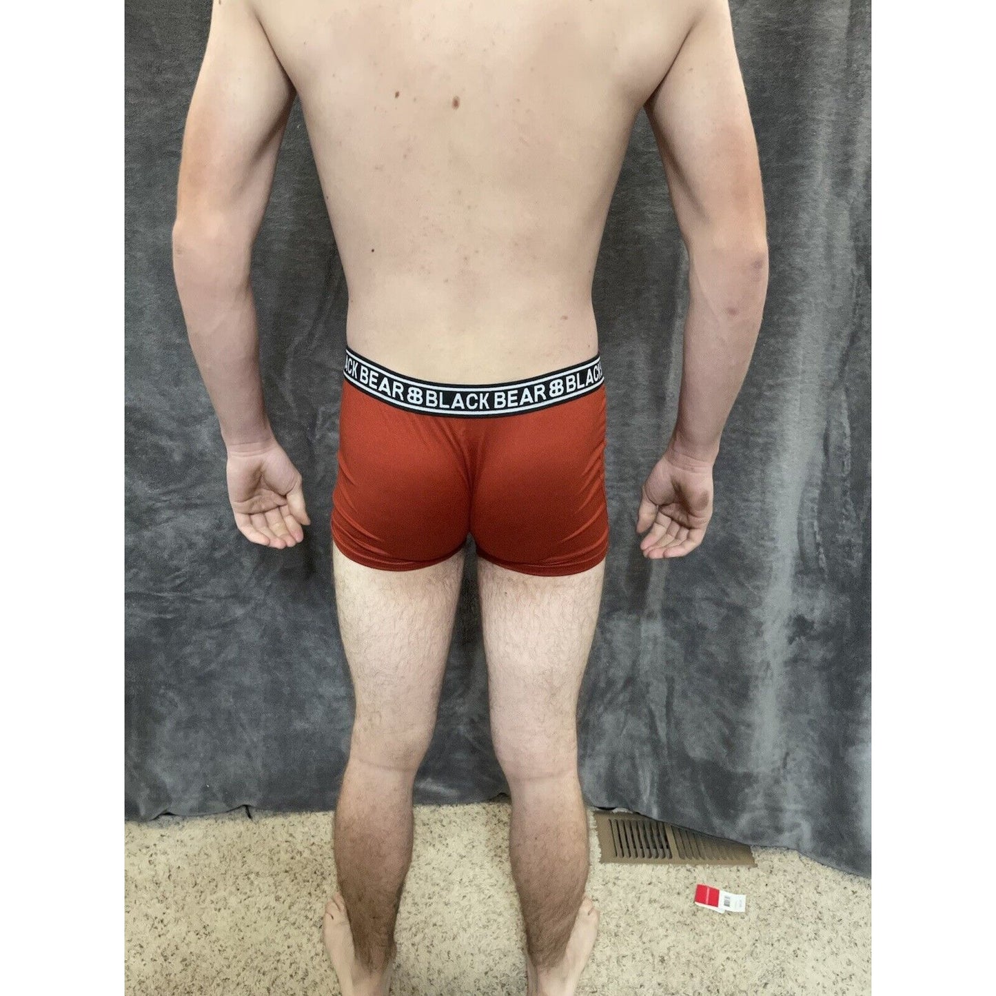 men's medium athletic trunk style black bear boxer brief Rust Color