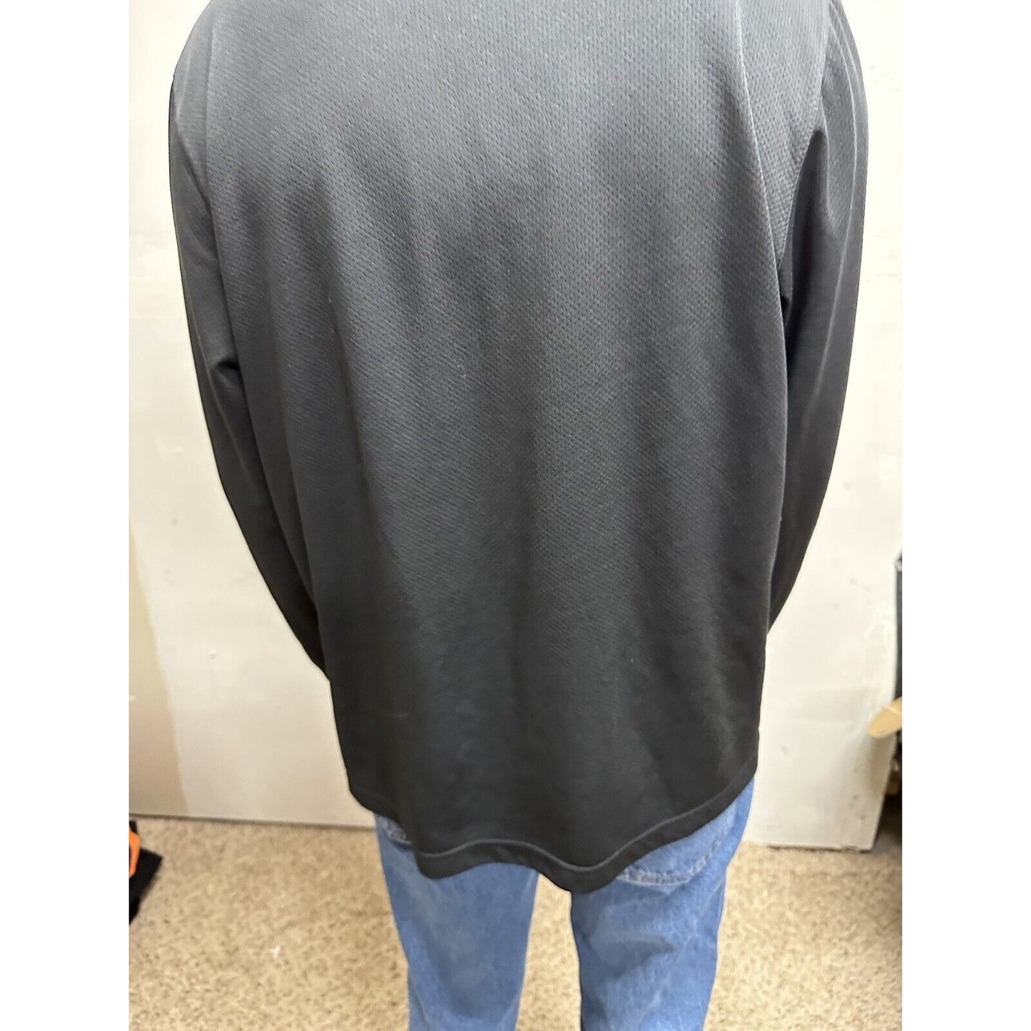 men’s dakota state trojan zone black 1/4 zip long sleeve pullover ~medium