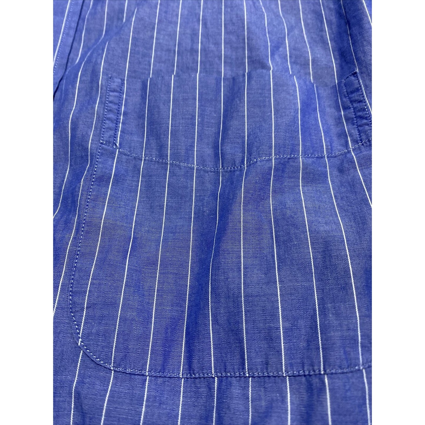 Banana Republic Men’s Large Blue Stripes Button-down Cotton Long Sleeves Shirt