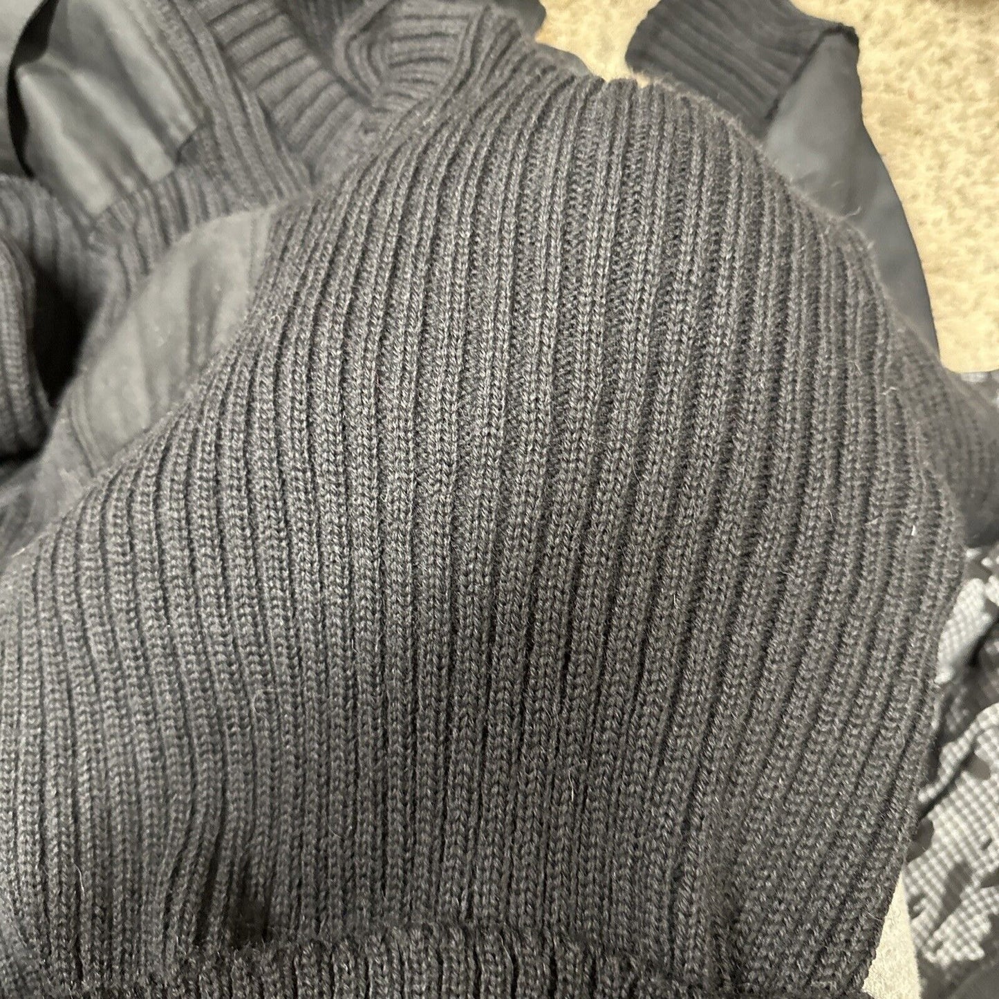 Citadel Mens Military Virgin Wool Pullover Sweater Great Britain Black Size 42
