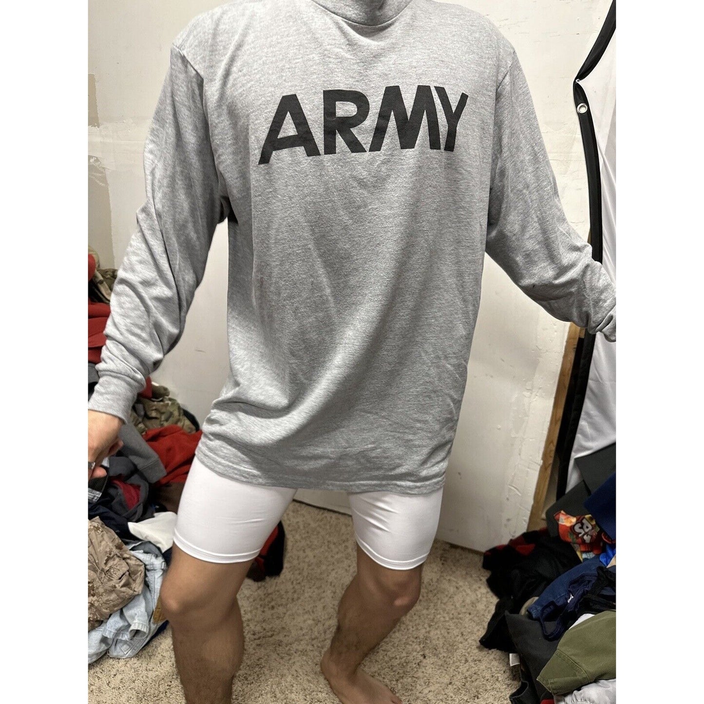 Men’s Long Sleeve Army Soffe Dri Release XL Pt Uniform Shirt Long Sleeves