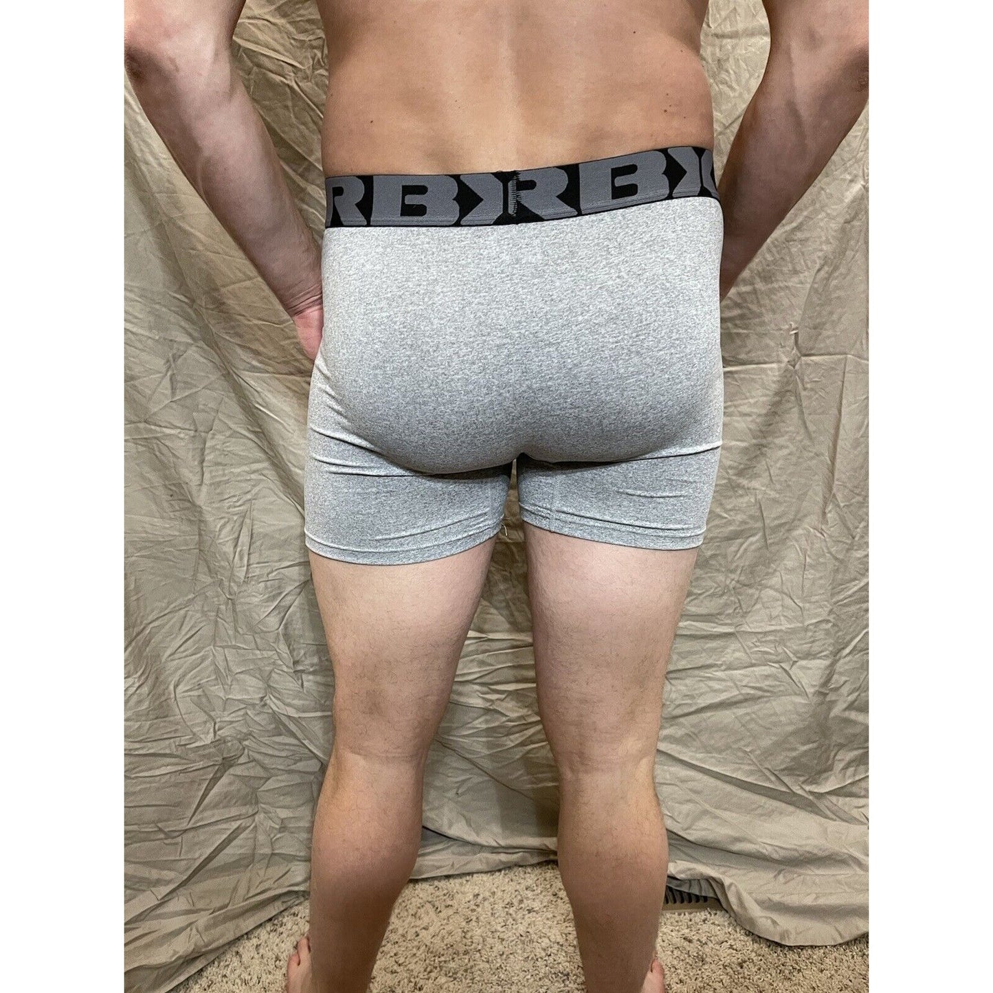 Men's RBX active gray compression shorts new and never worn Large