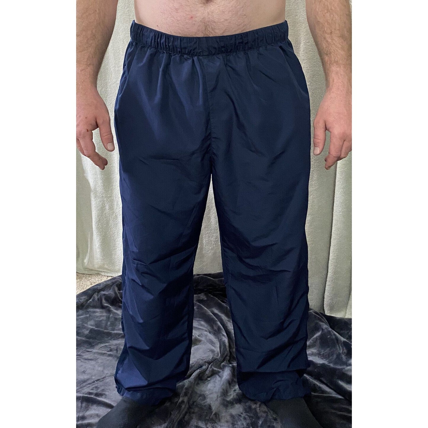 Fitness Gear Men’s XL Navy Blue Gym Workout Training Polyester Athletic Pants