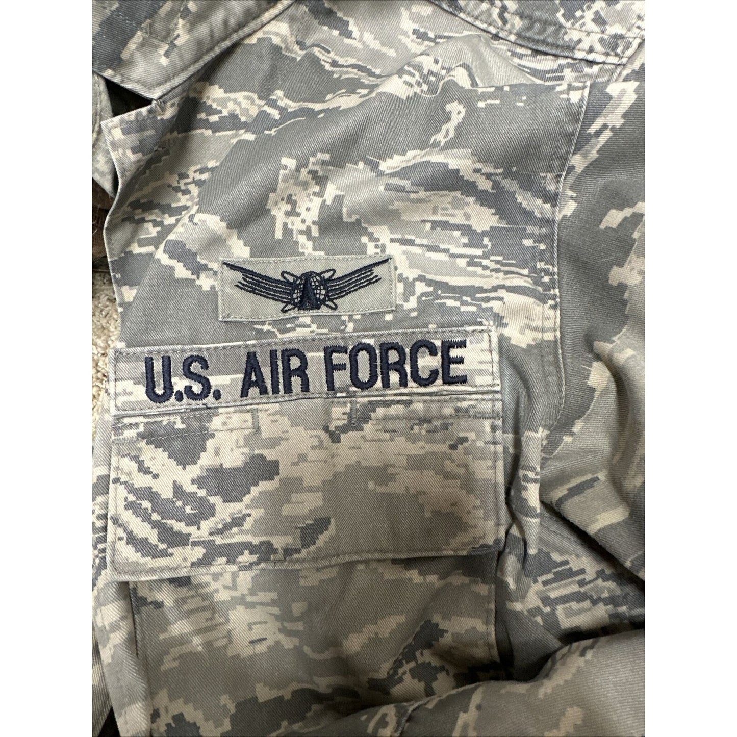 Men’s Abu Airman Battle Uniform Coat Civil Air Patrol Top 38XL Capt Patches