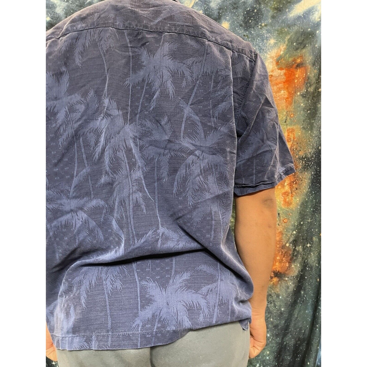 Jamaica Jaxx Blue Tropical Men’s Large button up short sleve shirt