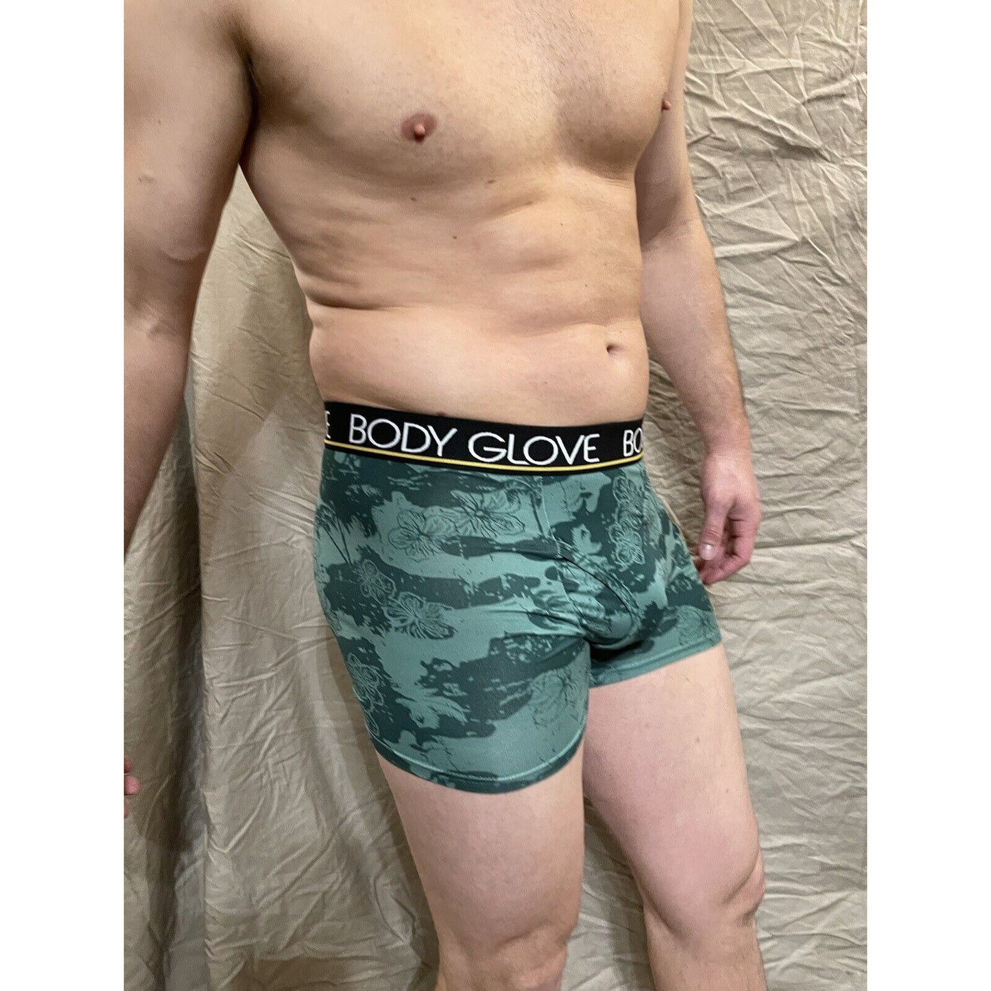 men's tropical green body glove boxer briefs Small
