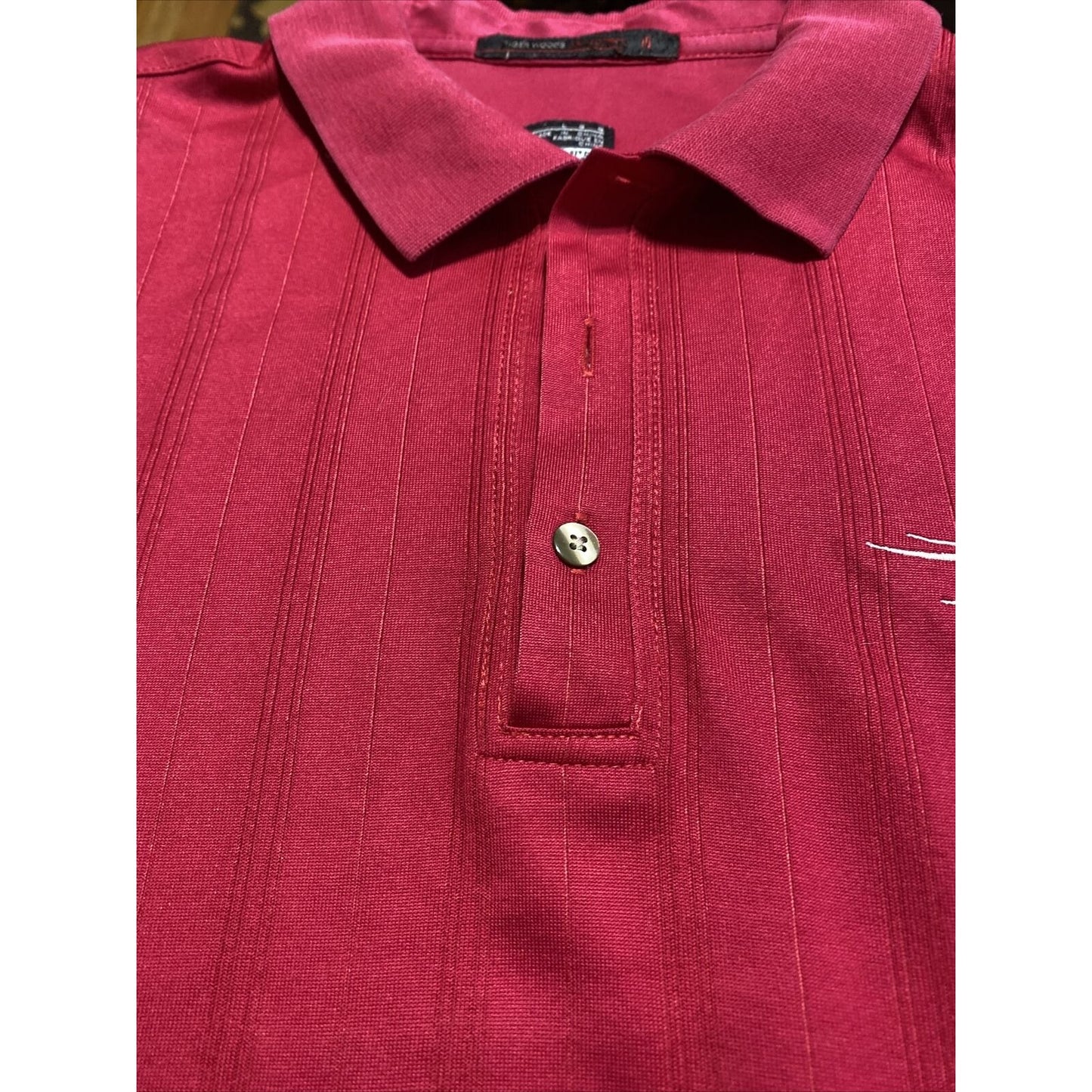 Nike Fit-Dry Tiger Woods Collection Men’s Large Red Horse Logo Golf Polo Shirt