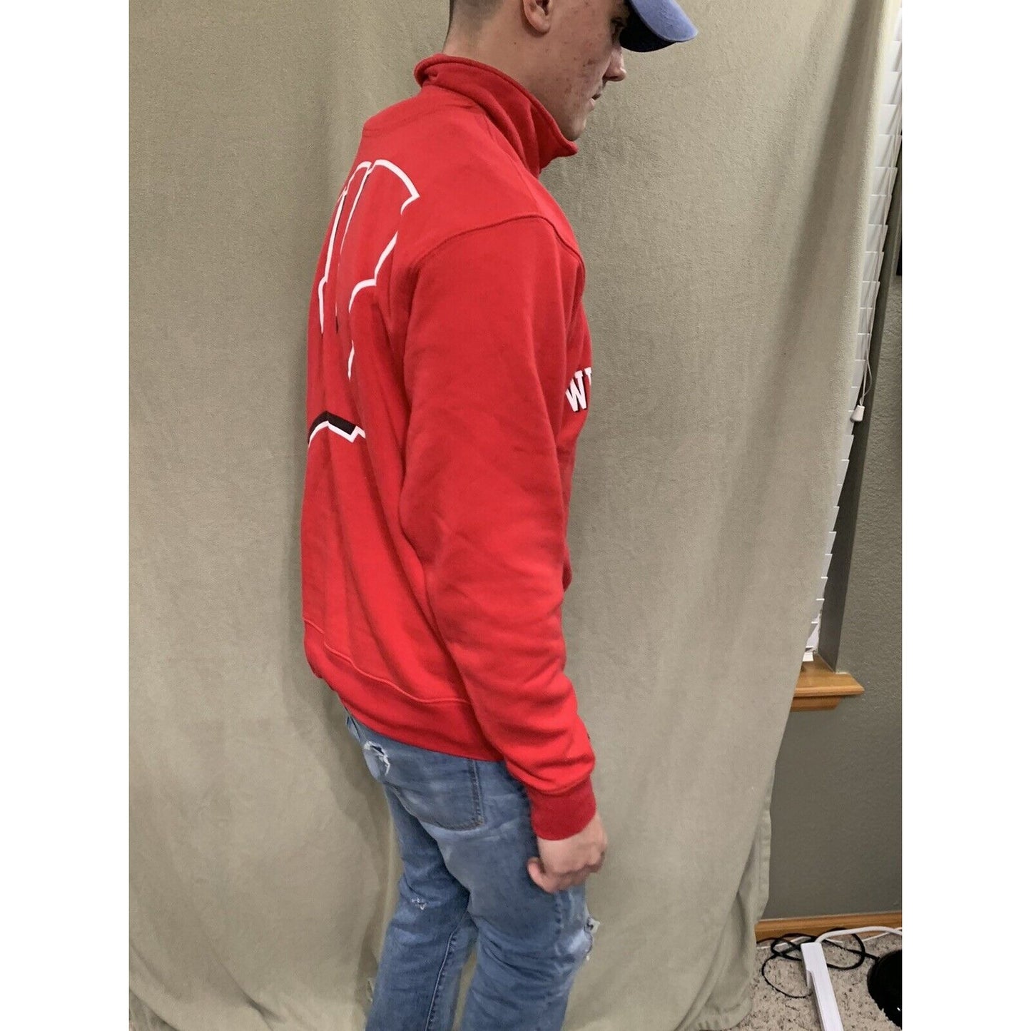 Vintage Wisconsin Badgers Soft Hoodie Sweatshirt Red Jansport Medium