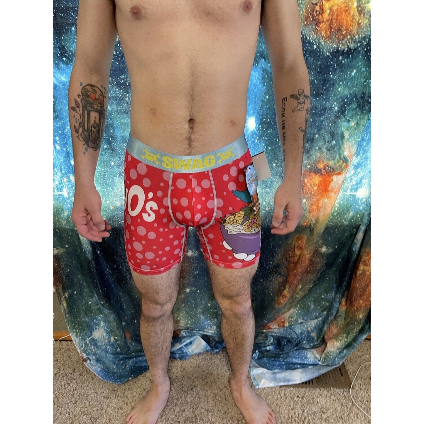 NWT Swag Boxers The Simpsons Krustyos Mens Boxer Briefs M Red New And Unworn