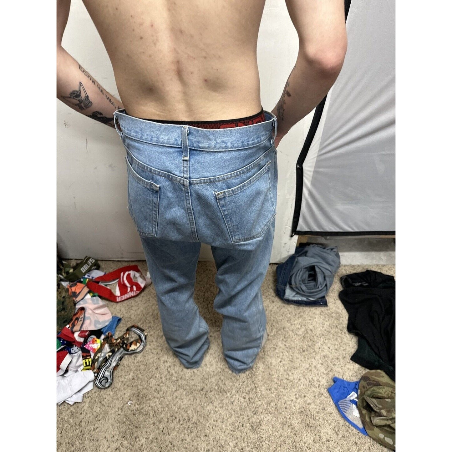 Men’s Light Blue Faded Glory Jeans 34 X 32