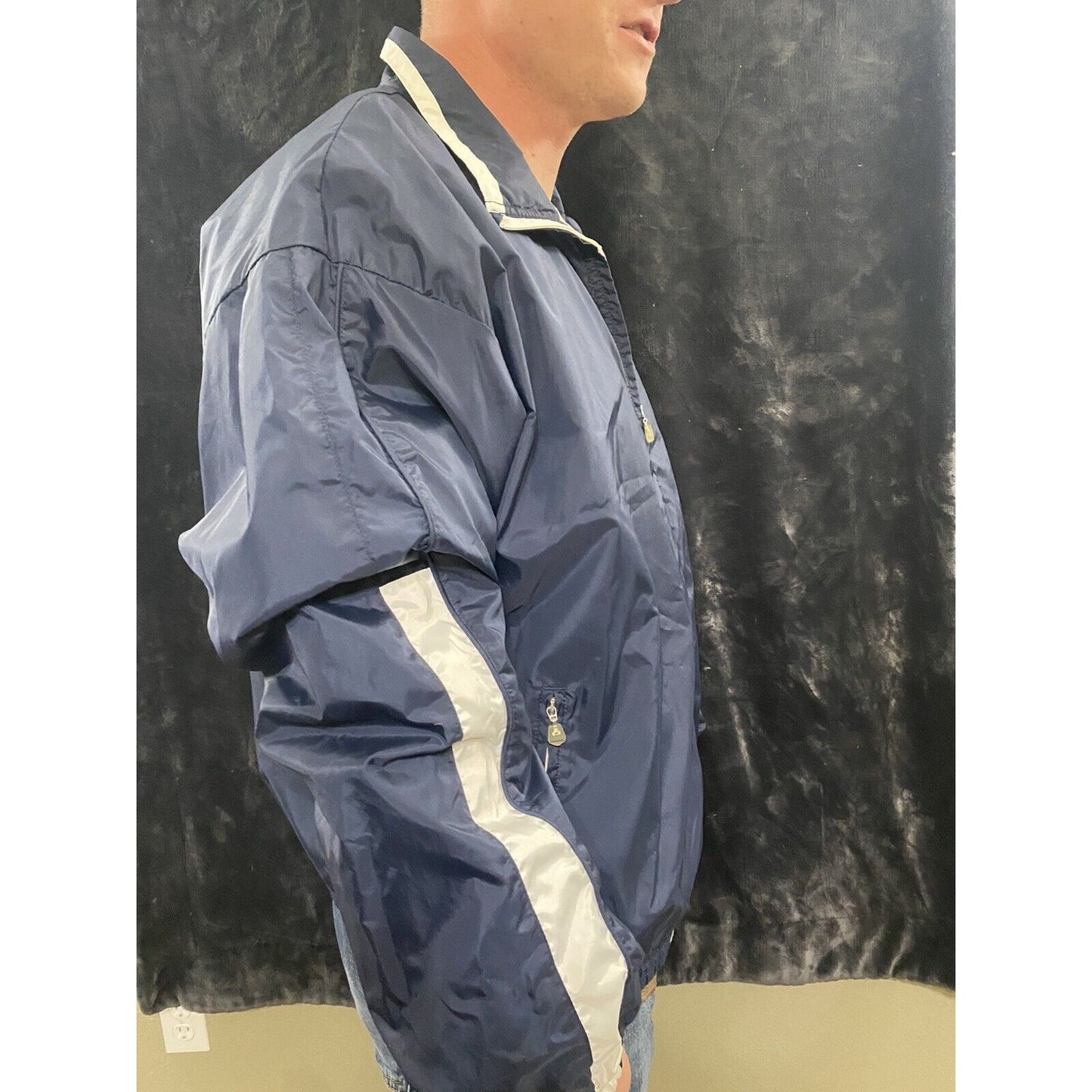 US Air Force Gear For Sports Men’s XL Navy Blue Hooded Windbreaker Jacket