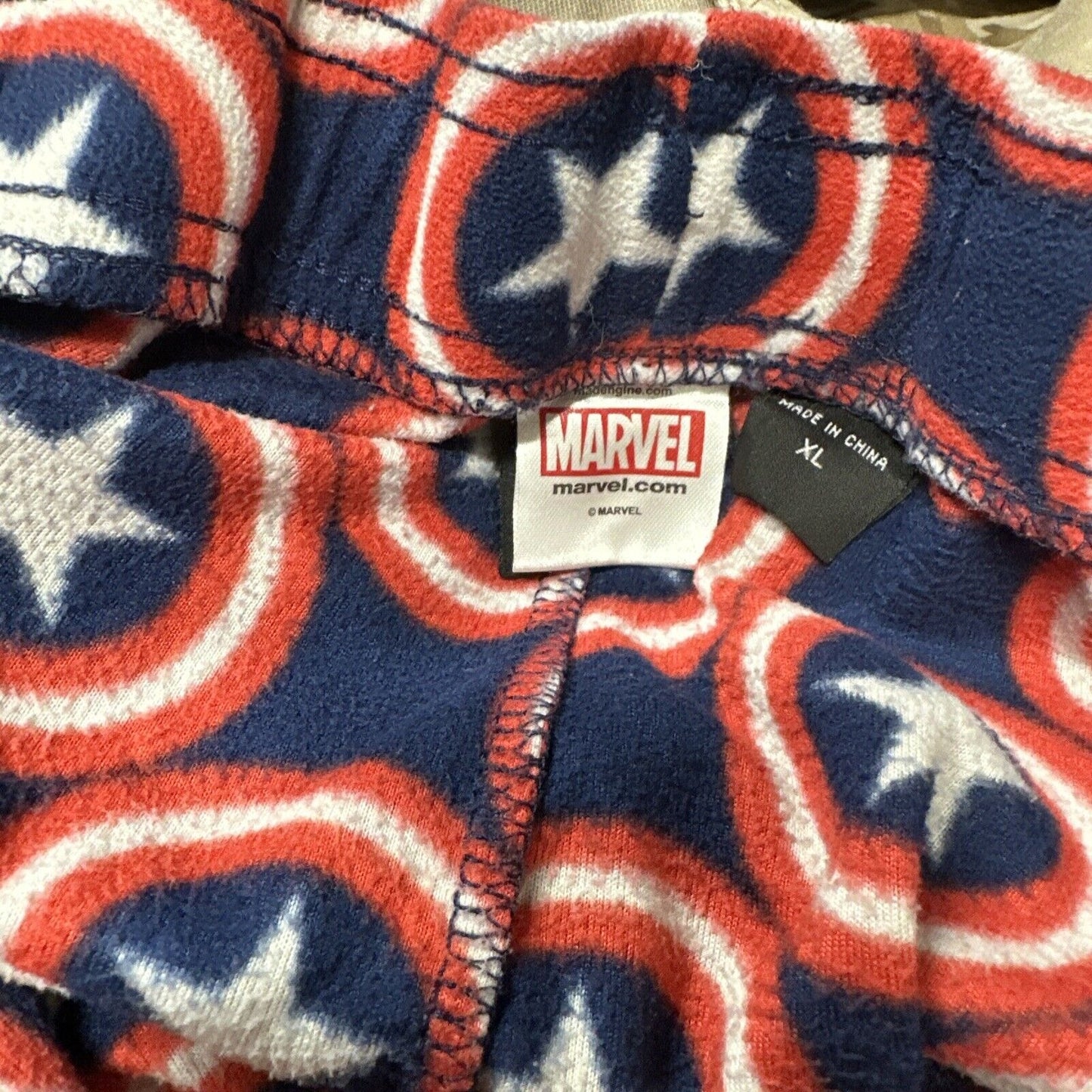 Men’s Marvel Captain America xL Flannel Lounge Wear Pajama Pants